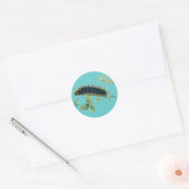 Arctia caja ronde sticker (Envelop)