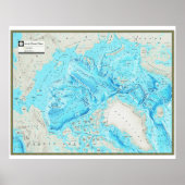 " Arctic: 2005/heute - OCEAN FLOOR map ... Poster (Voorkant)