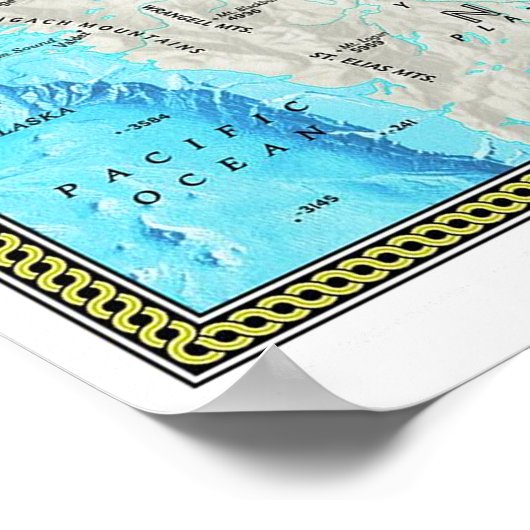 " Arctic: 2005/heute - OCEAN FLOOR map ... Poster (Hoek)