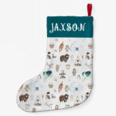 Arctic Adventure Kerstmis gepersonaliseerd Kleine Kerstsok (Achterkant)
