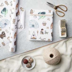Arctic Adventure Noorderlicht Cadeaupapier