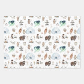 Arctic Adventure Noorderlicht Woud Inpakpapier Vel (Voorkant 2)