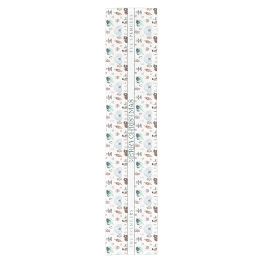 Arctic Adventure Noorderlicht Woud Korte Tafelloper (Voorkant)