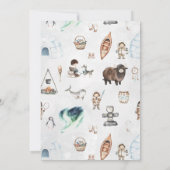 Arctic Adventure Snow Wereldbol Verjaardag Kaart (Achterkant)