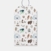 Arctic Adventure verjaardagsfeestje Cadeaulabel (Achterkant)