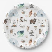 Arctic Adventure verjaardagsfeestje Papieren Bordje (Voorkant)