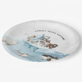 Arctic Adventure verjaardagsfeestje Papieren Bordje (Gekanteld)