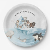 Arctic Adventure verjaardagsfeestje Papieren Bordje (Voorkant)