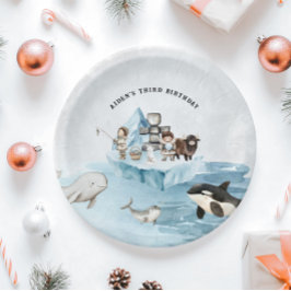 Arctic Adventure verjaardagsfeestje Papieren Bordje