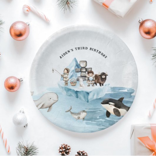 Arctic Adventure verjaardagsfeestje Papieren Bordje