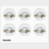 Arctic Adventure verjaardagsfeestje Ronde Sticker (Vel)