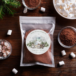 Arctic Adventure verjaardagsfeestje Ronde Sticker