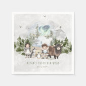 Arctic Adventure verjaardagsfeestje Servet (Voorkant)