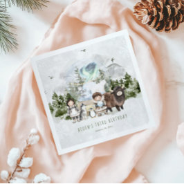 Arctic Adventure verjaardagsfeestje Servet