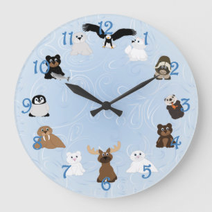 Arctic Alaska Animals Large Clock Grote Klok