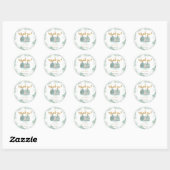 Arctic Animal Baby shower Dank u wel Ronde Sticker (Vel)