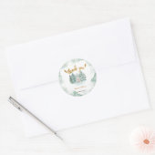 Arctic Animal Baby shower Dank u wel Ronde Sticker (Envelop)