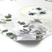 Arctic Animal Onederland eerste verjaardag gastenb Poster (Hoek)