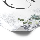 Arctic Animal Onederland Verjaardagstabel nummer Poster (Hoek)