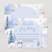 ARCTIC ANIMAL Snowflake Baby shower Boeken voor Ba Briefkaart (Voorkant / Achterkant)