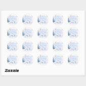ARCTIC ANIMAL Snowflakes Bomen houden van je boods Ronde Sticker (Vel)