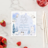 ARCTIC ANIMAL Snowflakes Trees Baby shower Papier Servet (Insitu)