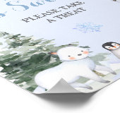 ARCTIC ANIMAL Snowflakes Trees Love is Sweet Poster (Hoek)