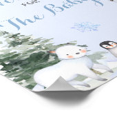 ARCTIC ANIMAL Snowflakes Trees Wensen voor Baby Poster (Hoek)