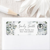 Arctic Animal Winter Nederland Verjaardag Adres Etiket (Insitu)