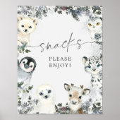 Arctic Animal Winter Nederland Verjaardagssnacks Poster (Voorkant)