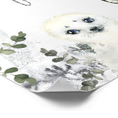 Arctic Animal Winter Onederland 1e Verjaardag Voed Poster (Hoek)