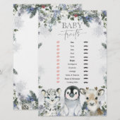 Arctic Animal Winter Onederland Baby trekjes spel (Voorkant / Achterkant)