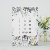 Arctic Animal Winter Onederland Baby trekjes spel (Staand voorkant)