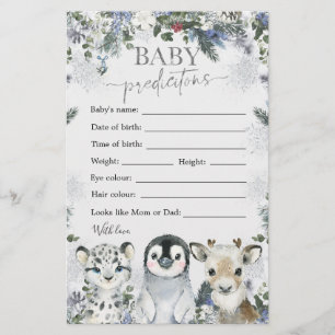 Arctic Animal Winter Onederland Baby voorspellinge