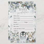 Arctic Animal Winter Onederland Baby voorspellinge (Voorkant / Achterkant)