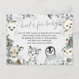 Arctic Animal Winter Onederland Boeken voor Baby Uitnodiging Briefkaart