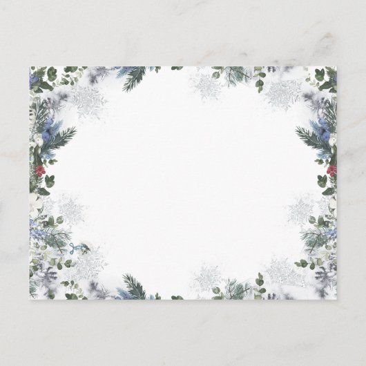 Arctic Animal Winter Onederland Boeken voor Baby Uitnodiging Briefkaart (Achterkant)