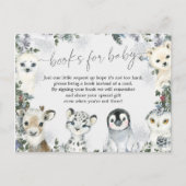 Arctic Animal Winter Onederland Boeken voor Baby Uitnodiging Briefkaart (Voorkant)