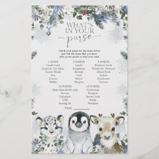 Arctic Animal Winter Onederland douchebeurs (Voorkant)