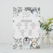 Arctic Animal Winter Onederland douchebeurs (Staand voorkant)