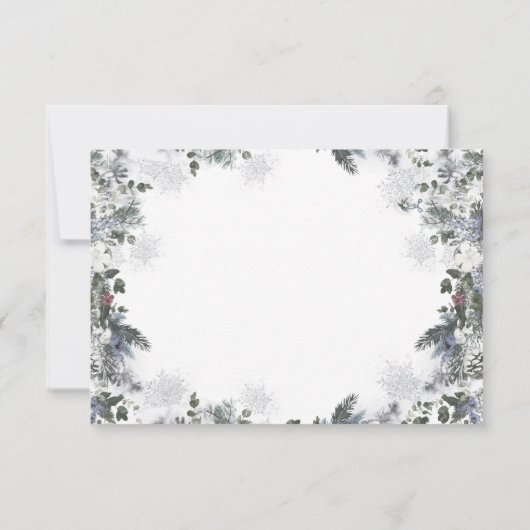 Arctic Animal Winter Onederland Eerste verjaardag Bedankkaart (Achterkant)