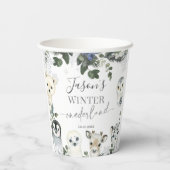 Arctic Animal Winter Onederland Eerste verjaardag Papieren Bekers (Achterkant)