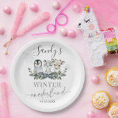 Arctic Animal Winter Onederland Eerste verjaardag Papieren Bordje (Feest)