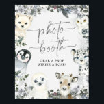 Arctic Animal Winter Onederland Foto Booth Sign Poster<br><div class="desc">Arctic Animal Winter Onederland Baby shower Photo Booth Sign</div>