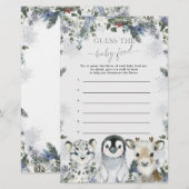 Arctic Animal Winter Onederland Gast Baby Food (Voorkant / Achterkant)