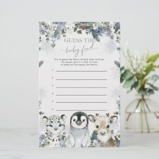 Arctic Animal Winter Onederland Gast Baby Food (Staand voorkant)