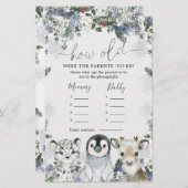 Arctic Animal Winter Onederland Hoe oud Ouders (Voorkant / Achterkant)