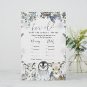 Arctic Animal Winter Onederland Hoe oud Ouders (Staand voorkant)