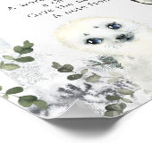 Arctic Animal Winter Onederland Late Night Luiers Poster (Hoek)