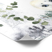 Arctic Animal Winter Onederland Verjaardag Welkom Poster (Hoek)